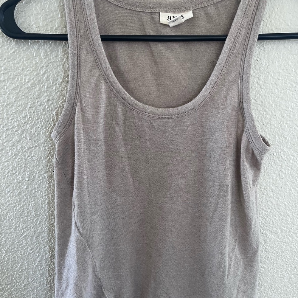 a.n.a Scoop Neck Tank Top - Light Taupe